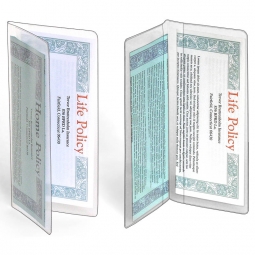 Brochure & Policy Holder - Double Pocket Center Load - Clear