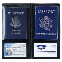 Four Pocket Plastic Passport Holder