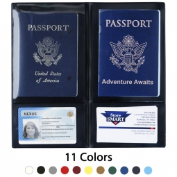 Printed Four Pocket Plastic Passport Holder