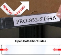 Remove & Reuse Shelf Label Holder - 1" x 6" - Open both Short Sides