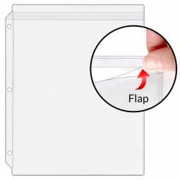 8 &frac12;" x 11" Vinyl Sheet Protector with Flaps