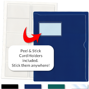 Paperwork Organizer with Card Pocket- Holds 2" x 3" Cards
