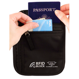 RFID-Blocking Travel Neck Pouch