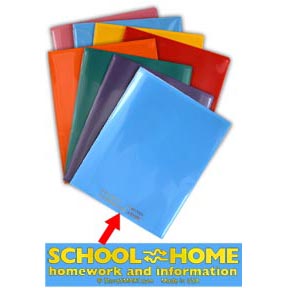 Plastic+%22School-Home%22+Homework+Folders+with+Clear+Overlay