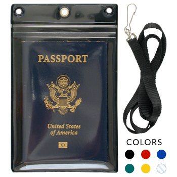 Zipper Passport Holder with Lanyard