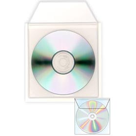 CD/DVD Peel & Stick Pocket w/ Folding Flap
