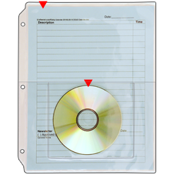 Plastic Sheet Protector - 8 &frac12;" x 11" - Open Short Side - with CD/DVD Pocket
