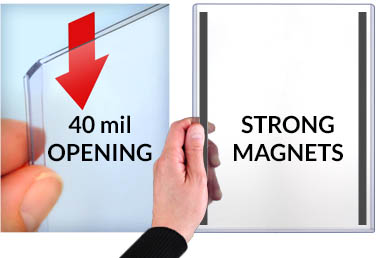 40-mil opening and strong magnets