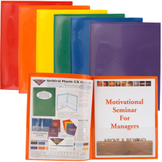6-pack LX Folders Assorted: 1 each Primary Colors