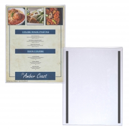 Heavy Duty Flex-Menu Vinyl Plastic Toploaders - 9" x 12" - Magnetic Back