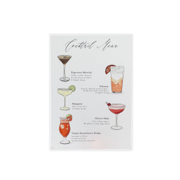 Rigid Plastic Menu Holders - Open Short - 5" x 7"