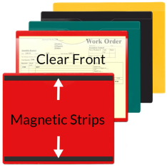 File Jacket with Magnets - 8 &frac12;" x 11" - Clear Front