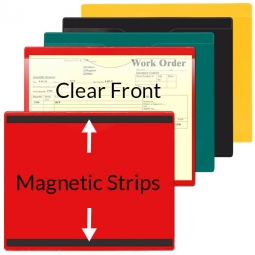 File Jacket with Magnets - 8 &frac12;" x 11" - Clear Front