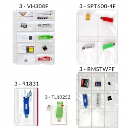Flash Drive / Memory Card Storage Variety Pack - 15 Pieces