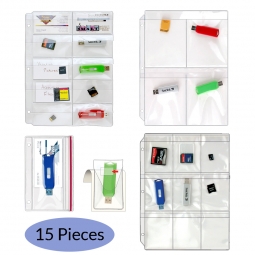Flash Drive / Memory Card Storage Variety Pack - 15 Pieces