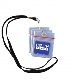 Health Alert Miniture Medical Information Zipper Pocket
