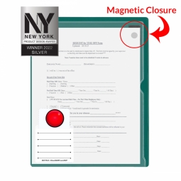 Magnetic Closure Pocket PLUS - 8 &frac12;" x 11" - Magnetic Back - with Signal Card - Made in USA