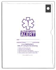 Vial of Life-Alzheimer's Alert-8.5" x 11" Magnetic Closure Pocket W/ Med. Form & Sticker–Mag. Back