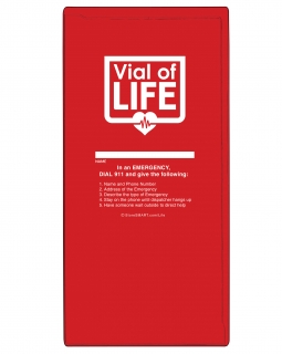 Vial of Life Pro - 4X9 Magnetic Closure Info Pocket - Magnetic Back
