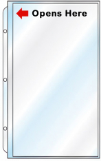 8 ½" x 14" Vinyl Sheet Protector - Legal - Open Long Side