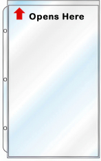 8 ½" x 14" Vinyl Sheet Protector - Legal - Open Short Side