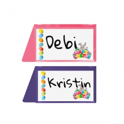 Plastic Placecard Nametag Holders - Easter Pack - 20 Pack - Pink and Purple