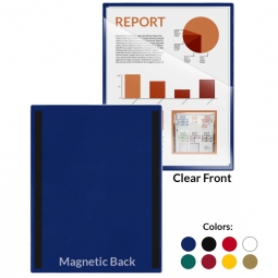 Slash File Jackets - 8 1/2" x 11" - Open Short - Clear Front - Magnetic Back