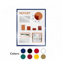 Slash File Jackets - 8 1/2" x 11" - Open Short - Clear Front