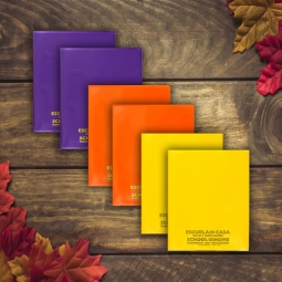School / Home Plastic Folders - Fall Colors - 6-Pack - English/Spanish