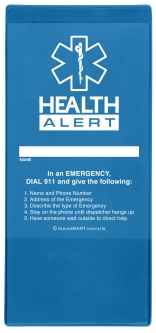 -Vial Of Life- Health Alert Medical Info Pocket - Magnetic Back for Refrigerator, Locker, Etc