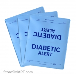 Vial Of Life - Diabetic Alert - Business Card Size - 2 1/8" x 3 1/4" Folding Wallet for Medical Info