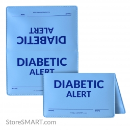 Folding Wallet Diabetic Alert - Emergency Medical Information Holder for ID