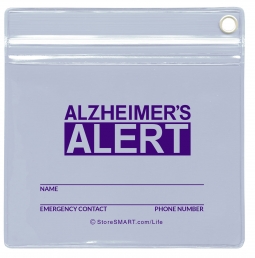 Alzheimer's Alert Travel/Sport Holder for Emergency Medical Information