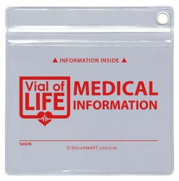 Vial of Life Pro Travel/Sport Holder for Emergency Medical Information
