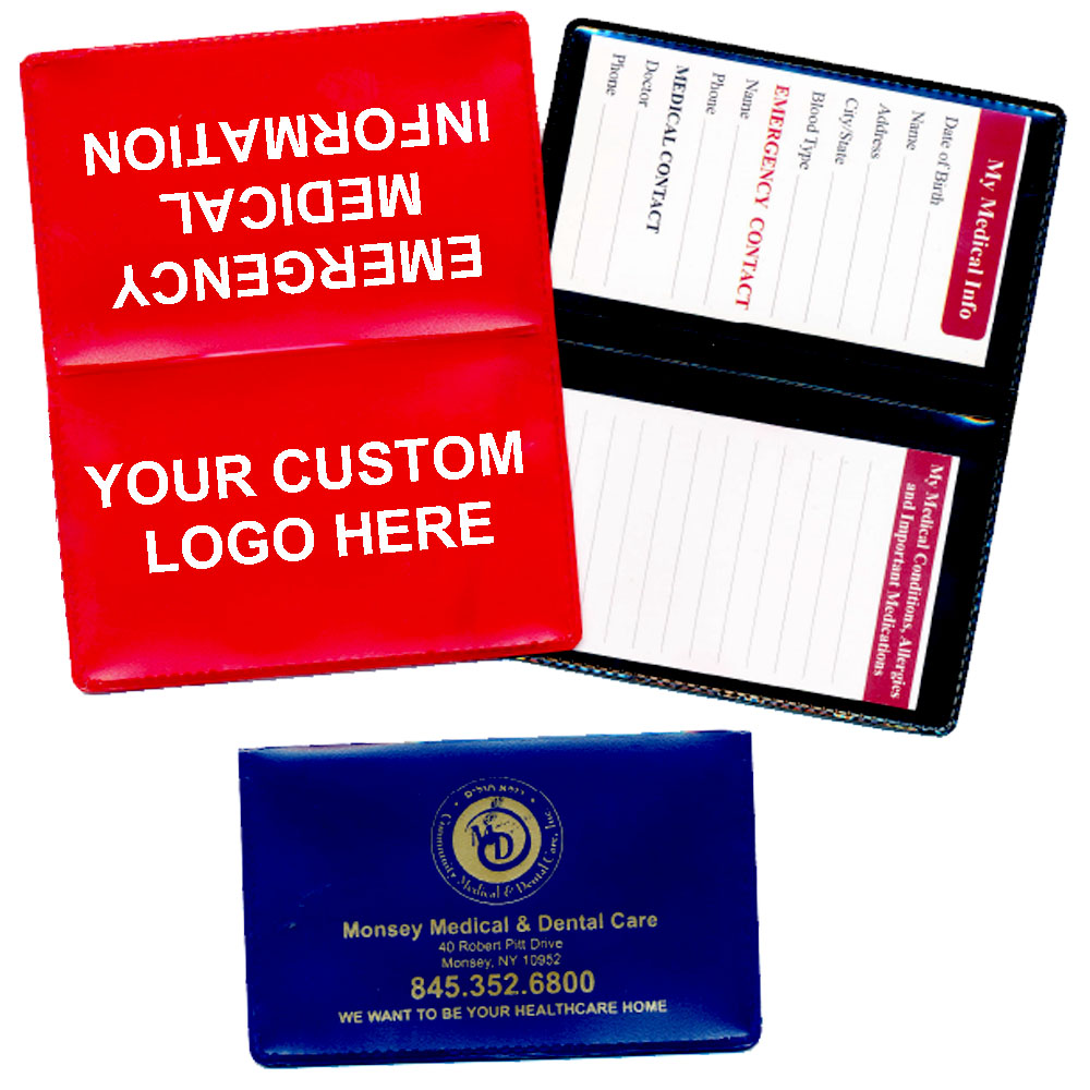 Vial Of Life - CUSTOM PRINT - Business Card Size - 2 1/8" x 3 1/4" Folding Wallet for Medical Info