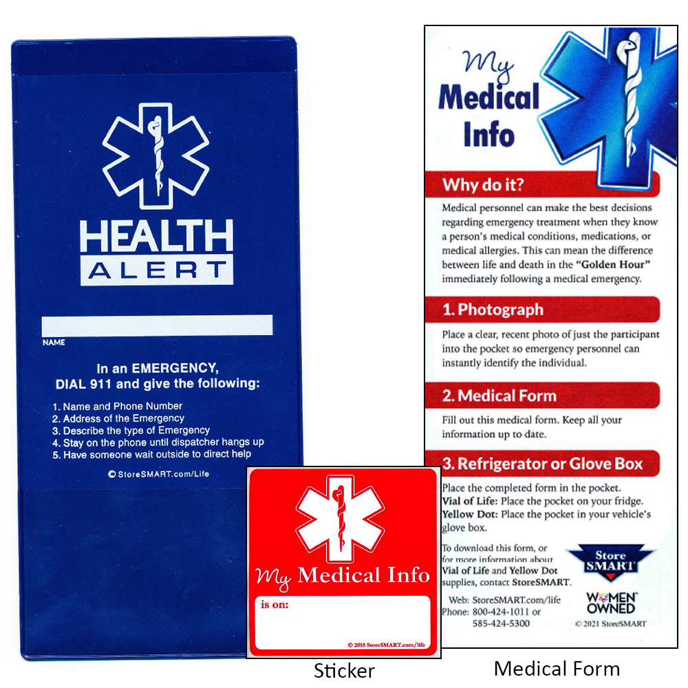 Vial+Of+Life+-+Health+Alert+%E2%80%93+4%22+x+9%22+Medical+Info+Vinyl+PCKT-Magnetic+Back+W%2F+Med.+Form+%26+Sticker