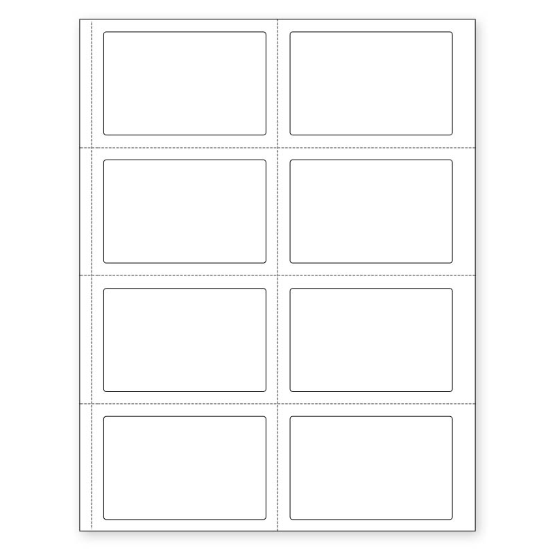 Peel & Stick Name Badges - 8 per sheet - 100 Sheets per Box - 800 labels per box