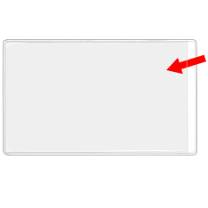 Non Adhesive Pocket: 3" x 5 3/8"  - 3 x 5 Index Card Holder - Open Short Side