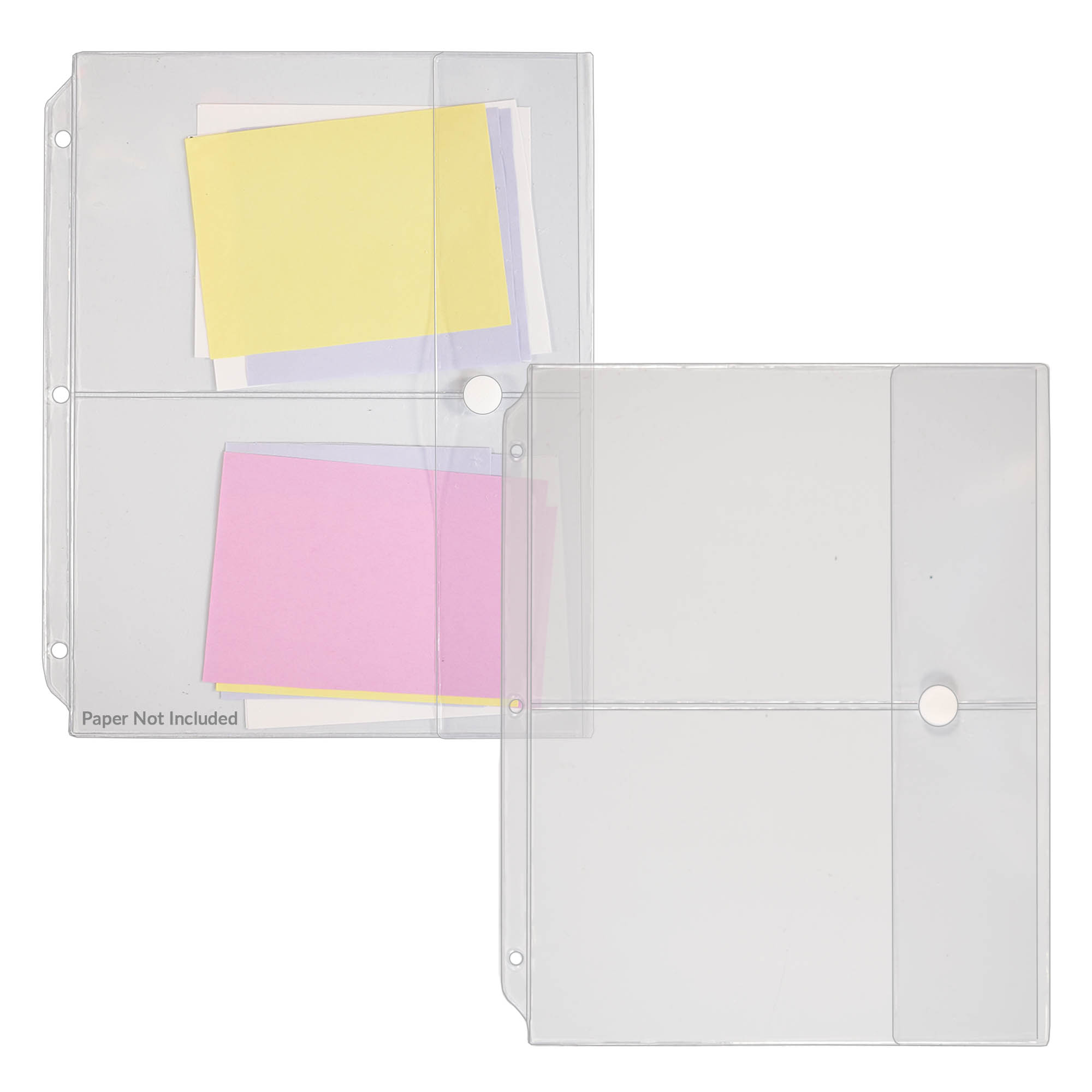 Portfolio+Two-Pocket+Clear+Binder+Page+with+Hook+and+Loop+Closure