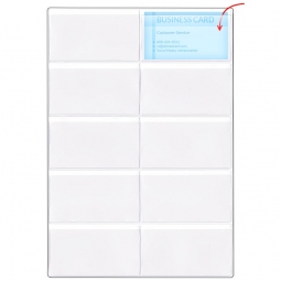 Business Card Plastic Organizer with Ten Pockets
