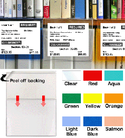 Bookshelf Card Holder - Peel & Stick Aggressive - Holds a 4 1/4" x 5" title card
