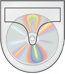 Peel & Stick Round Bottom CD Pocket w/Tamperproof Seal
