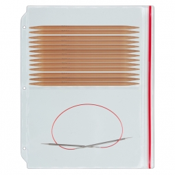 Multi-Pocket Zipper Binder Page for Crafting & Knitting Supplies - 2 Pocket