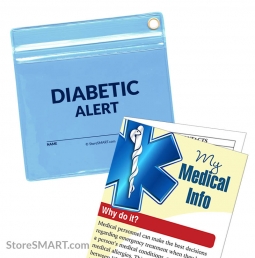 Diabetic Alert Travel/Sport Holder for Emergency Medical Information