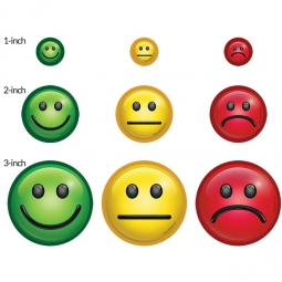 Smiley Face Magnets for Status Visualization - 18-Pack