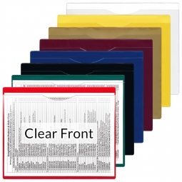 File Jackets - 8 &frac12;" x 11" - Clear Front