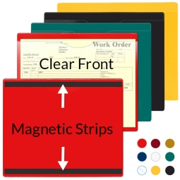 File Jacket with Magnets - 8 &frac12;" x 11" - Clear Front