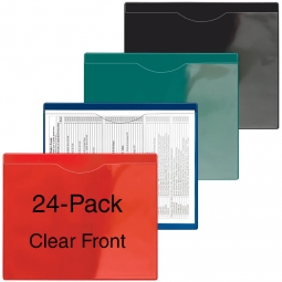 File Jackets - 24-Pack Solid Colors - 6 of each color - Plain Back