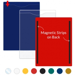 File Jackets Open Short - Magnetic - 8 &frac12;" x 11" - Clear Front