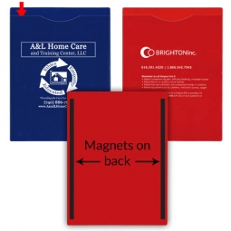 File Jackets Magnetic - Open Short - 8 &frac12;" x 11" - Custom Printed